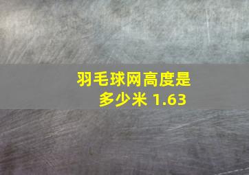 羽毛球网高度是多少米 1.63